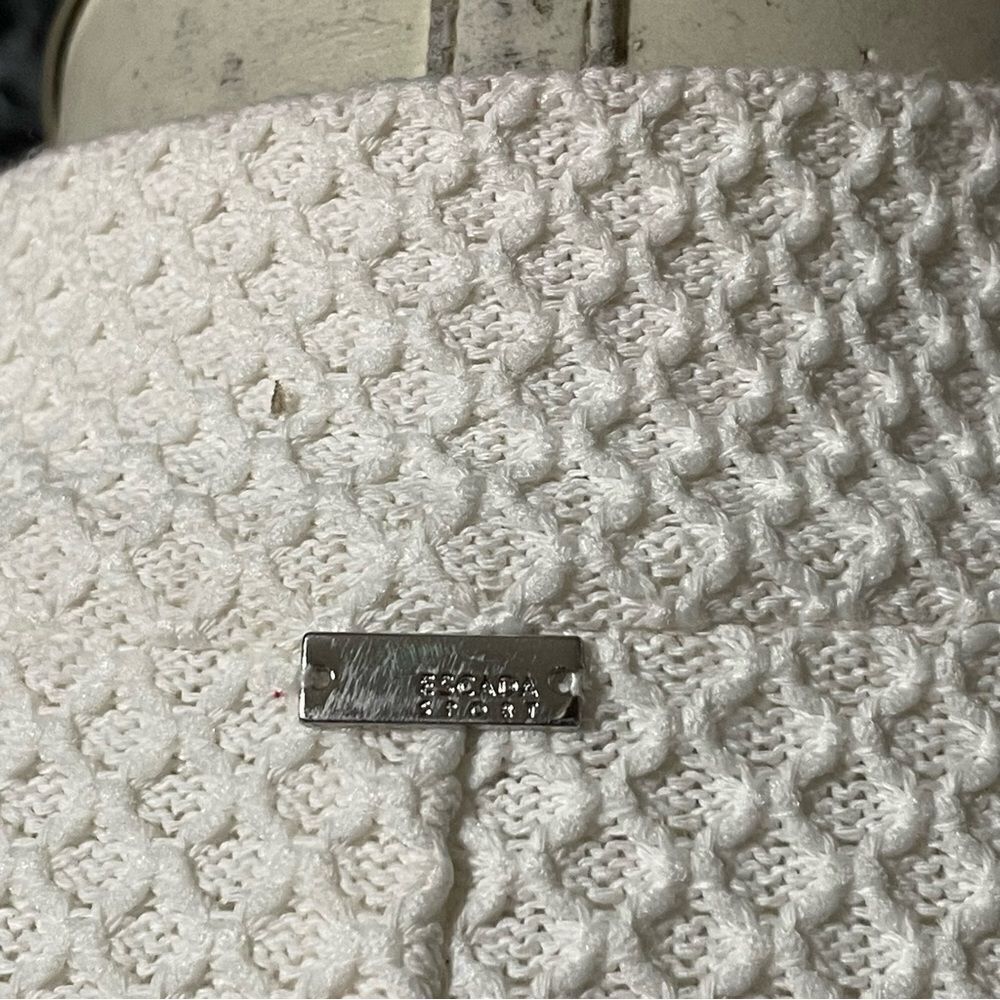 ESCADA SPORT Vintage White Waffle Knit Fitted Blazer Jacket Stand Up Collar XS - Picture 4 of 10
